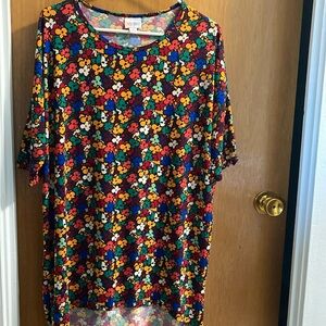 LuLaRoe Colorful Floral Tunic Top